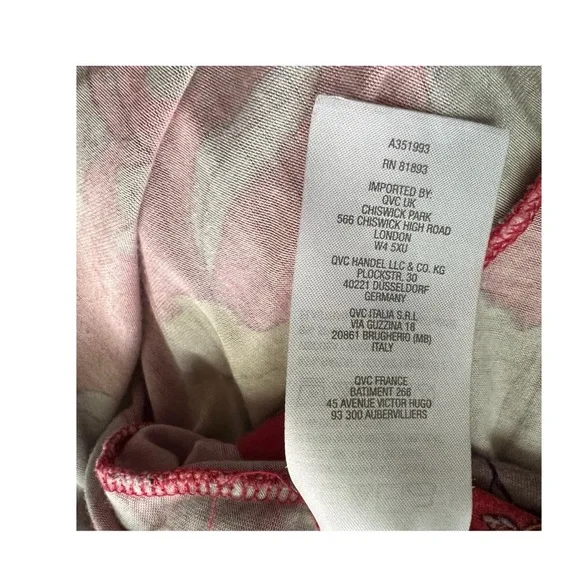 logo Lori Goldstein Floral Shark Bite Pocket tunic. SZ.XL - Picture 8 of 8